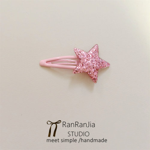 儿童可爱星星发夹夹发卡