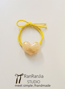 全店选5件包邮 儿童发饰女孩头饰黄色系发圈爱心兔子发绳头绳皮筋