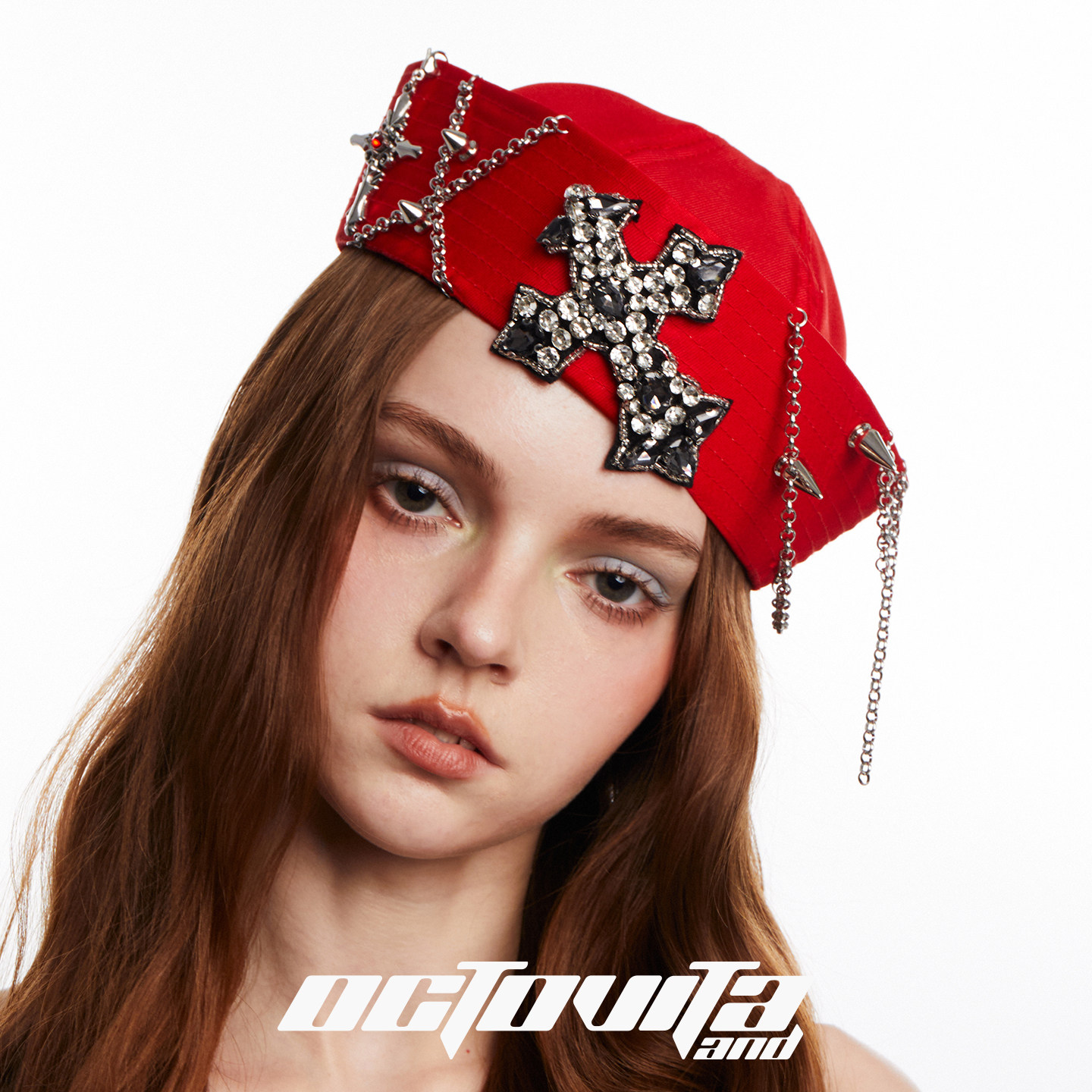 OCTO VITA灵蛇系列水手帽 十字架流苏铆钉朋克哥特亚文化八角帽,服饰配件/皮带/帽子/围巾,帽子,淘宝优惠券,粉丝福利购,淘宝优惠卷