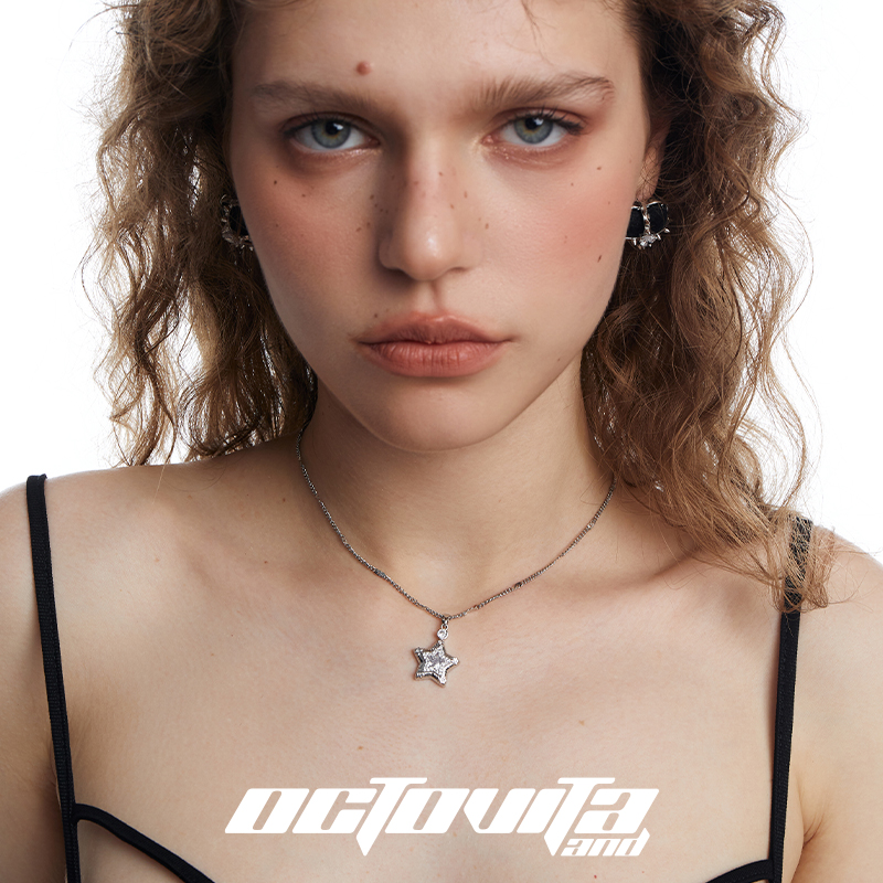 星芒小众star耳钉钛钢