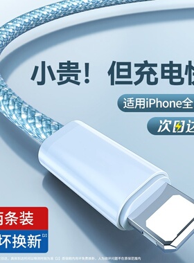 适用苹果14数据线iPhone15充电线器13手机12promax快速7车载6s加长2米3米11XR冲电8plus短ipad闪充PD快充平板