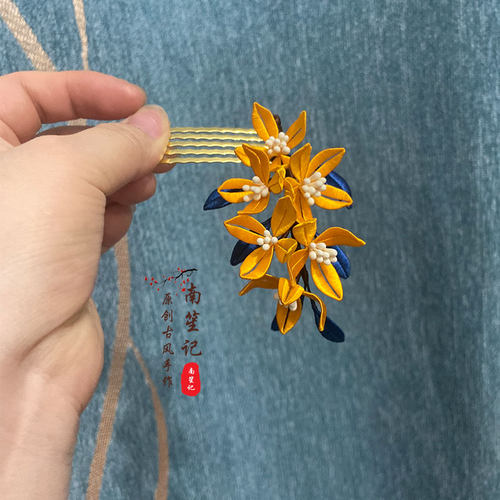南笙原创缠花发梳u钗配饰