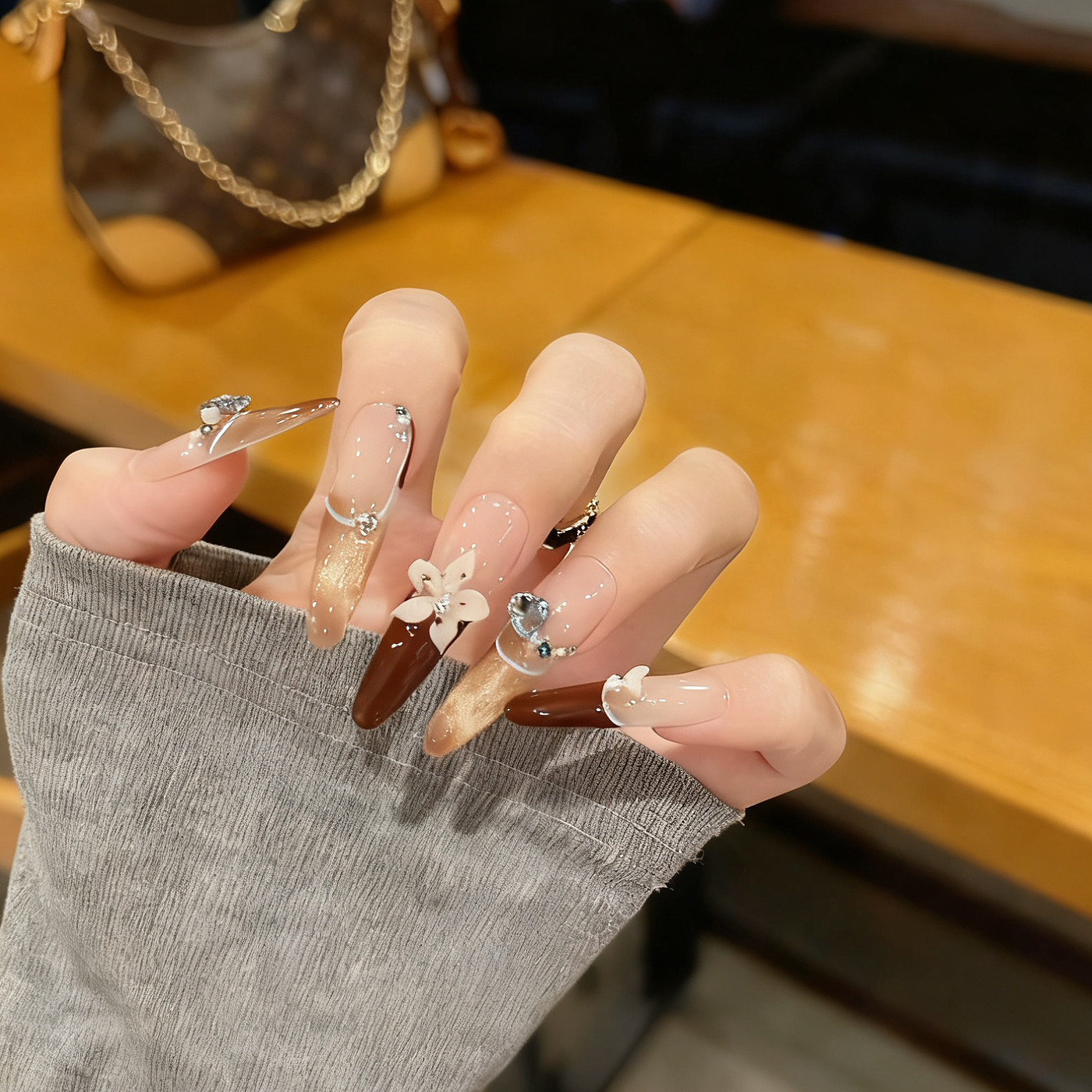 浪妞美甲贴【晚霜海棠】桃汐里