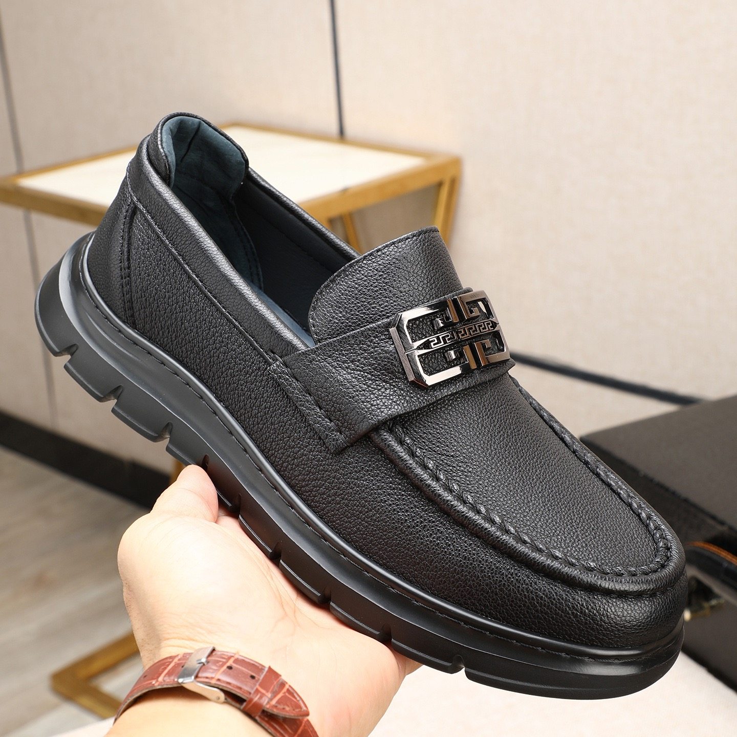 有范男鞋春季一脚蹬商务休闲鞋舒适透气软面轻便牛皮时尚潮乐福鞋,流行男鞋,乐福鞋（豆豆鞋）,淘宝优惠券,粉丝福利购,淘宝优惠卷