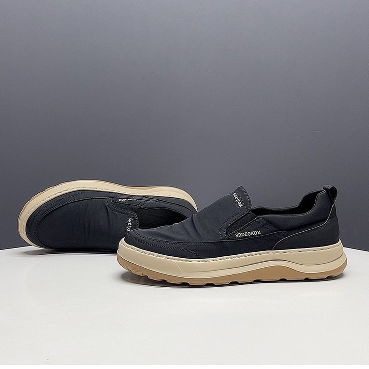 有范男鞋夏季一脚蹬休闲鞋舒适透气简约百搭轻便布面时尚2026板鞋