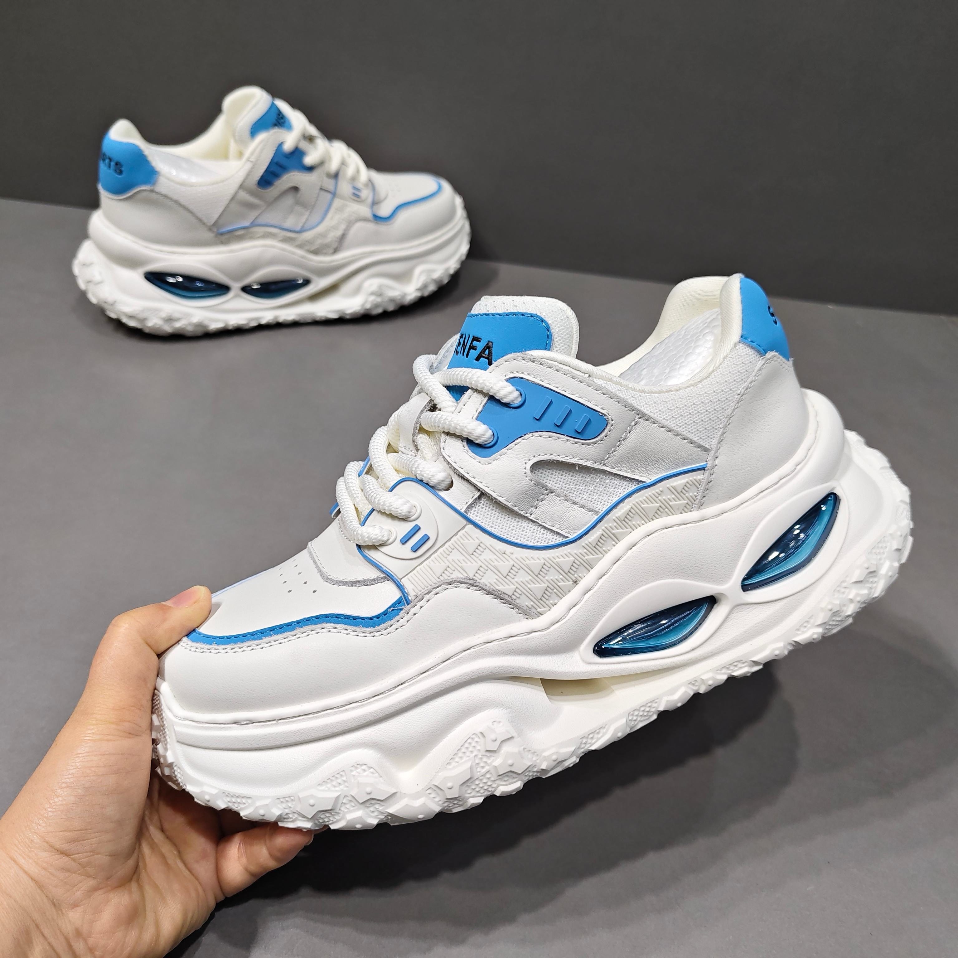 有范男鞋春季气垫底增高休闲鞋2026轻奢不臭脚牛皮个性另类老爹鞋,流行男鞋,老爹鞋,淘宝优惠券,粉丝福利购,淘宝优惠卷