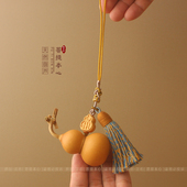 天然短款 小葫芦挂件大门对门卧室玄关檀香木福字平安古典葫芦挂饰