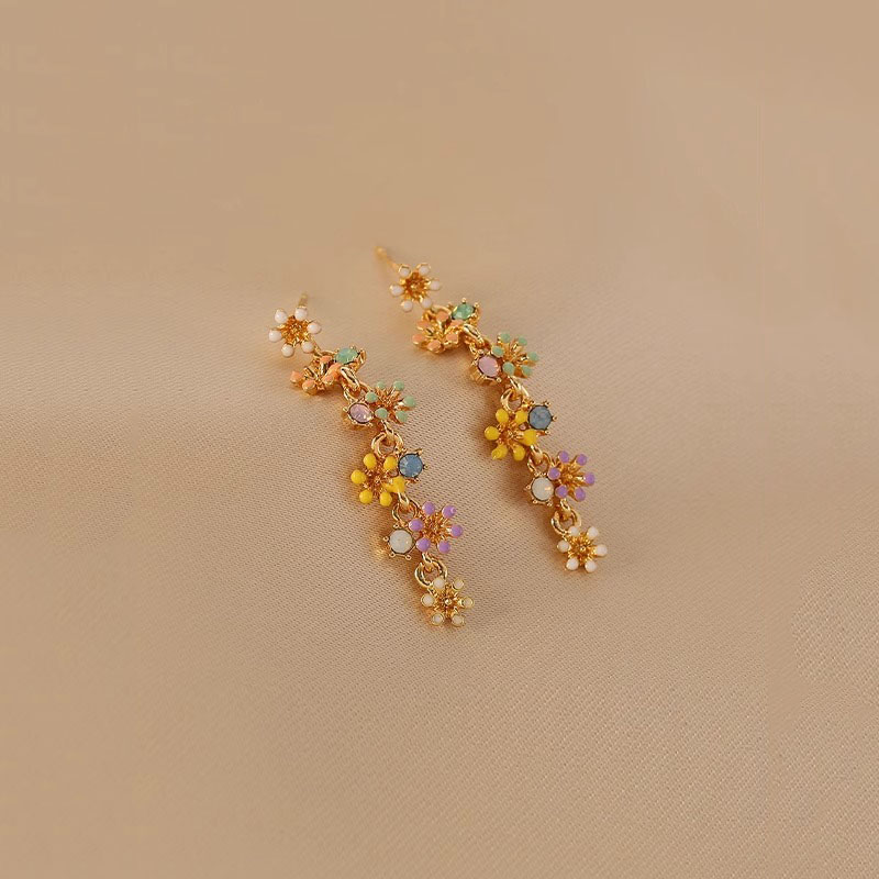 花朵耳环女森系超仙气质