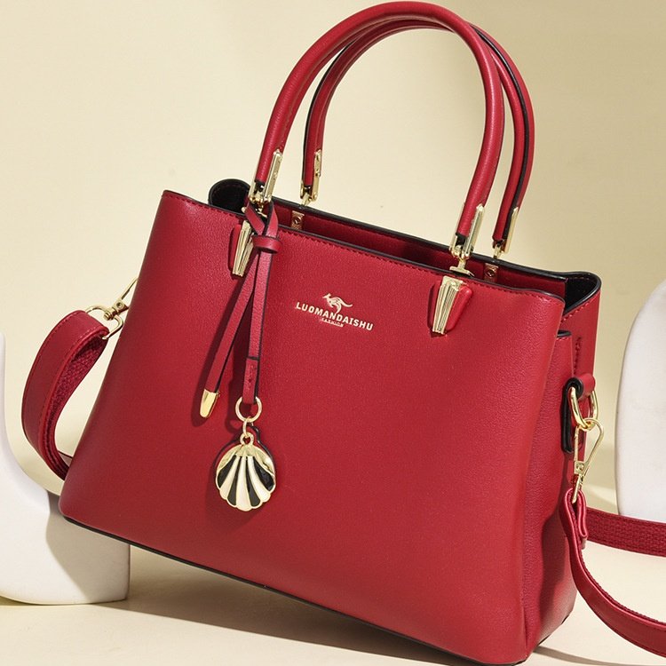 香港真皮红色婚包手提包女高级感大容量百搭单肩斜挎包通勤女包,箱包皮具/热销女包/男包,通用款女包,淘宝优惠券,粉丝福利购,淘宝优惠卷