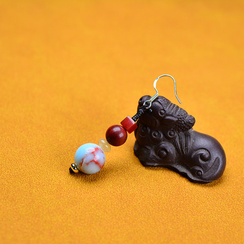 单边耳坠彝族耳环男藏族耳饰