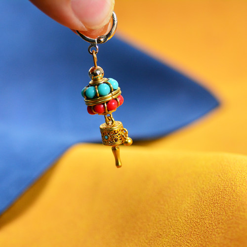 康巴草原尼泊尔藏式单边耳环