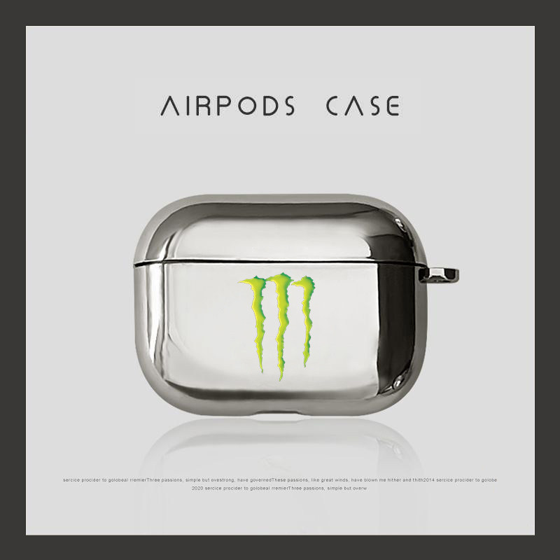 电镀绿色魔爪适用于苹果Airpods2pro3代4代保护套pro2耳机保护壳华为freebudspro4透明耳机套软壳