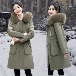 派克羽绒棉服女可拆卸内胆2023新款韩版加厚大码收腰显瘦时尚外套