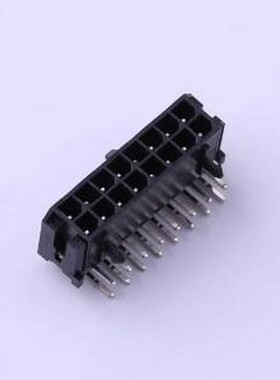 C3030WR-F-2X08P 线对板针座 2x8P 间距:3mm 弯插 黑色 弯插,P=3m