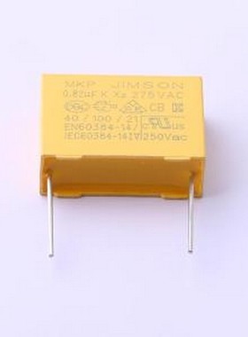 MKP824K275A06 安规电容 820nF ±10% 275V 等级:X2 插件,P=22.5m