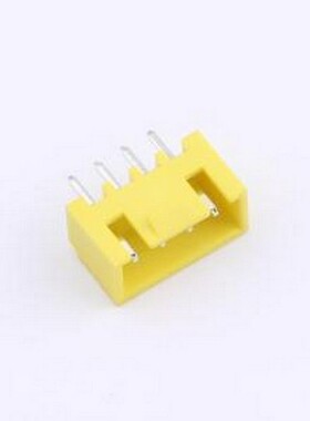 XY-XHB2.54-4A11-YT 线对板针座 XHB 2.54mm 1x4P 直插 带扣 黄色