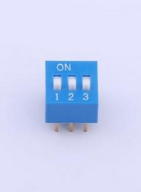 TA-03R 拨码开关 拨码开关蓝色03P-180度 间距2.54mm 立式直插正
