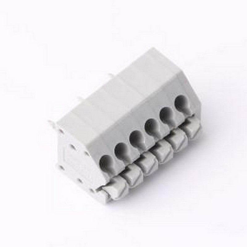 MX250-3.5-06P-A-GY01-Cu-A 弹簧式接线端子 1x6P 3.5mm 每排P数: