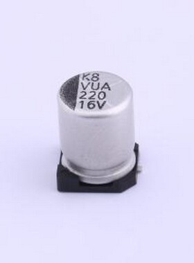 VUA221M1CTR-0810 贴片型铝电解电容 220uF ±20% 16V SMD,D8xL10