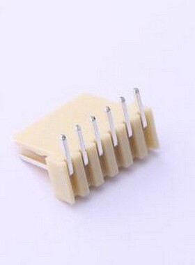 2510-6A平弯 线对板针座 1x6P 间距:2.54mm 弯插 米黄色 弯插,P=2