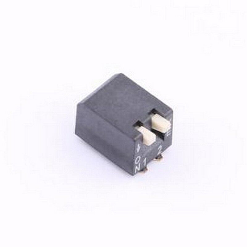 HX 2.54-2P TPCB 拨码开关 间距2.54mm 琴键式2位贴片 SMD-4P,6.4