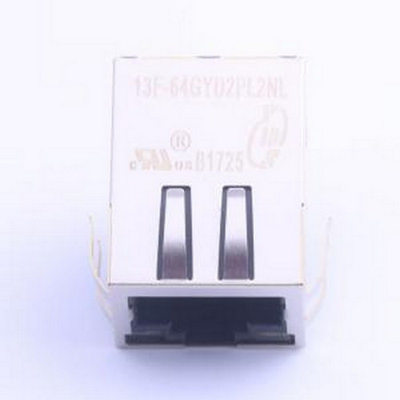13F-64GYD2PL2NL 以太网连接器(RJ45 RJ11) 带LED 插件