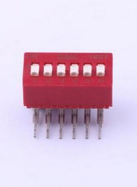 BD06AV 拨码开关 间距2.54mm 平拨,凸起式 6位拨码开关 插件