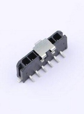 HC-MX3.0-6ALT-05 线对板针座 1x6P 间距:3mm 立贴 黑色 SMD,P=3m