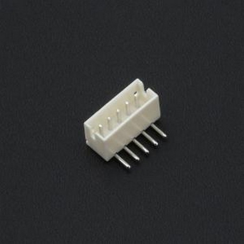XY-ZH1.5-5A21 线对板针座 1x5P 间距:1.5mm 弯插 弯插,P=1.5mm