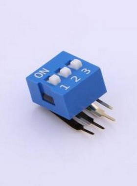 DA-03-B-T 拨码开关 蓝色90度弯脚 3位 KE拨码开关 插件