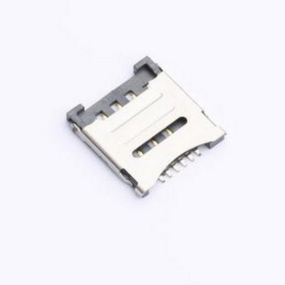 SIM201-GZ6PH18 SIM卡连接器 翻盖式 MicroSIM卡座 SMD