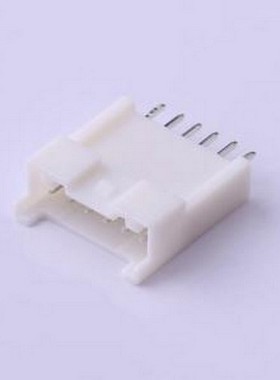 HX20018-6BH 线对板针座 1x6P 间距:2mm 直插 白色 插件,P=2mm