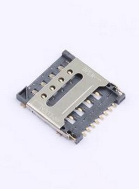 ZX-MSIM-281.5J SIM卡连接器 翻盖式 MicroSIM卡 卡座 SMD