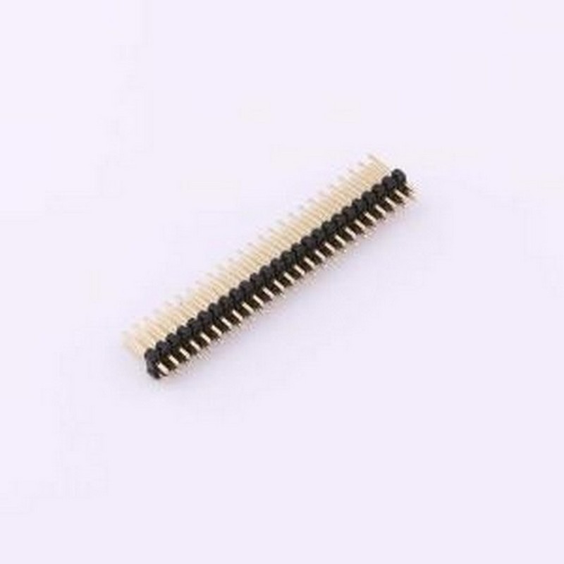 X1321WV-2x25J-C40D18 排针 2x25P 间距:1.27mm 方针 插件,P=1.27