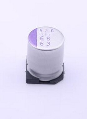63SXV68M 固态电容 68uF ±20% 63V SMD,D10xL12.6mm