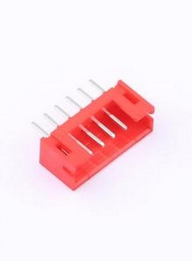 WAFER-PH2.0-6PZZ-GR 线对板针座 PH 2.0mm 1x6P 直插 红色 插件,