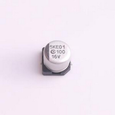 160AV5K101M0606C 固态电容 100uF ±20% 16V SMD,D6.3xL5.8mm