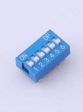 KH-BM2.54B-6P 拨码开关 蓝色拨码开关,6位,间距2.54mm 拨码开关