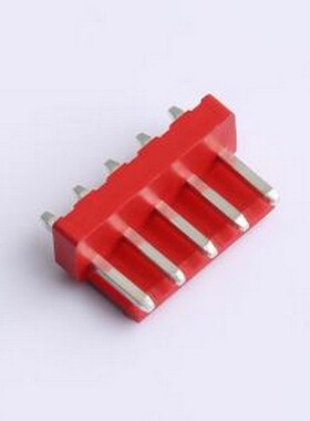 XY-VH3.96-5A11-R 线对板针座 VH 3.96mm 1x5P 直插 红色 插件,P=
