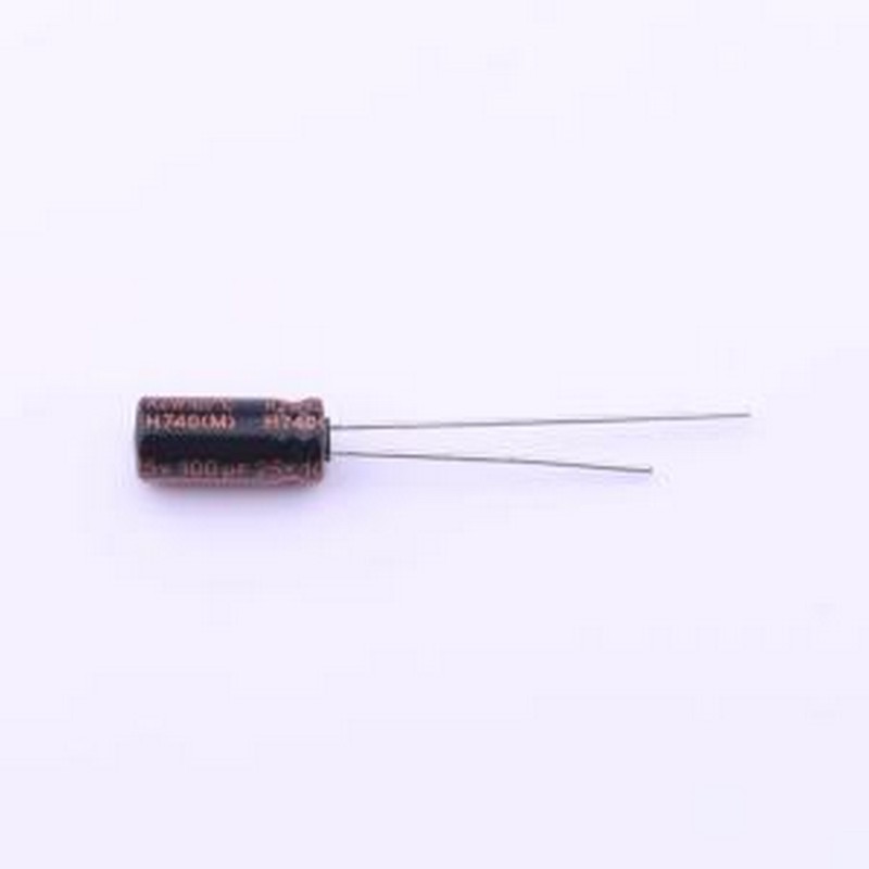 RZW101M1EBK-0511 直插铝电解电容 100uF ±20% 25V 插件,D5xL11m