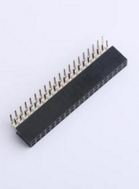 DS1024-2x20R2 排母 2x20P 间距:2.54mm 弯插 黑色 插件,P=2.54mm