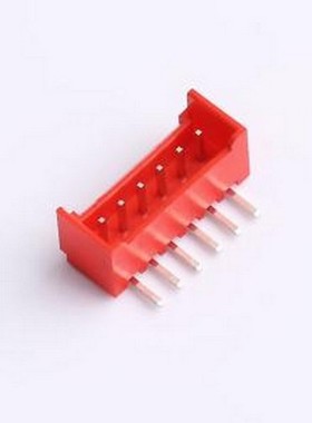 WAFER-XHB254WZ-6AH 线对板针座 XHS红色弯针6P 弯插,P=2.54mm