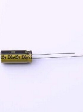 LKMC1501E331MF 直插铝电解电容 330uF ±20% 25V 插件,D6.3xL15m