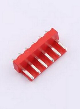 WF-1A396A6P-R 线对板针座 间距2.0mm 直插 红色 1x6P 插件,P=3.9