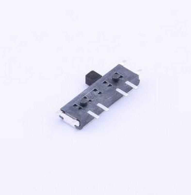 MSK13C02-SZ 滑动开关 贴片拨动/三档侧拨 8脚拨动 黑柄，柄长1.5