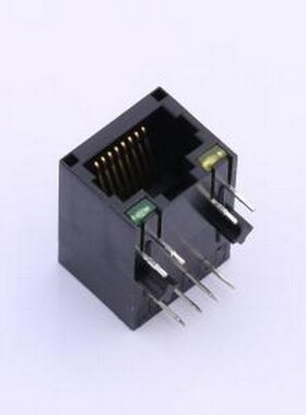 X01AB002LA2ADDJ 以太网连接器(RJ45 RJ11) 弯插 带LED 插件