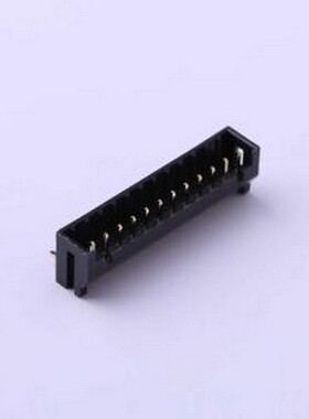 A2005WR-13P 线对板针座 1x13P 间距:2mm 弯插 黑色 弯插,P=2mm