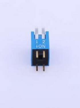 TE-02R 拨码开关 拨码开关蓝色02P-180度 间距2.54mm 立式直插侧
