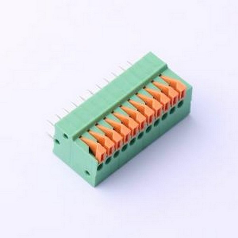 JL141V-25411GA1 弹簧式接线端子 1x11P 2.54mm 每排P数:11 排数: