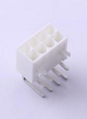 39300080 线对板针座 2x4P 间距:4.2mm 弯插 弯插,P=4.2mm